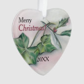 Ivy and Holly Kerstmis Ornament (voorkant)