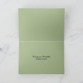 Ivy and Holly Personalized Kerstmis Feestdagen Kaart (Binnen)