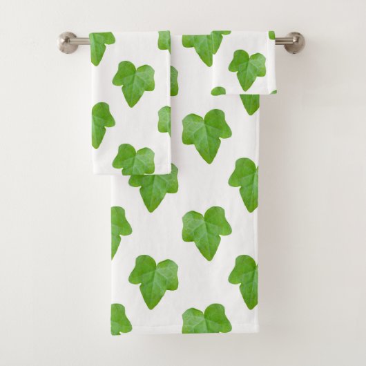Ivy Blad Patroon Bad Handdoek (Insitu)