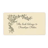 Ivy Border Bookplate met Jouw naam Etiket (Voorkant)