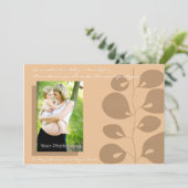 Ivy brown baby shower-uitnodiging kaart (Staand voorkant)