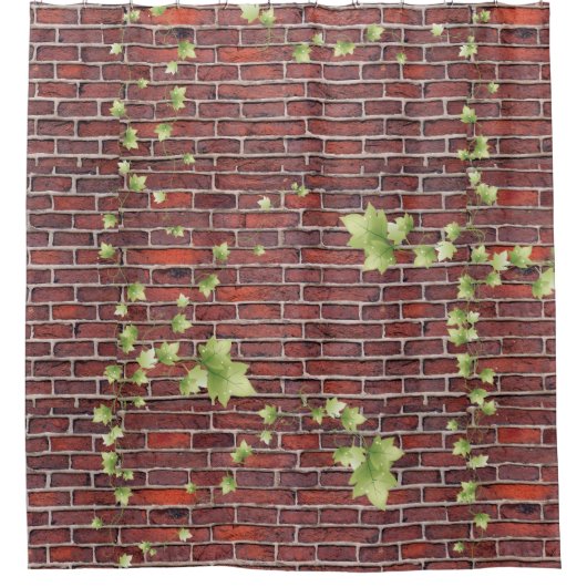 Ivy Covered Brick Shower Curtain Douchegordijn (Voorkant)