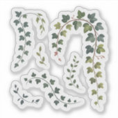 Ivy & Creeper Leaves Watercolor  Sticker (Voorkant)