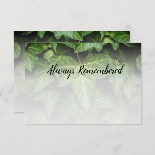 Ivy Custom Photo Always Herinnering Note Kaart Notitiekaartje (Voorkant / Achterkant)