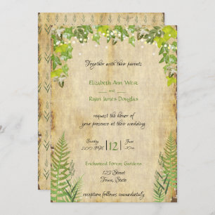 Ivy de Bois Rustique, Faire-part de mariage Lumièr