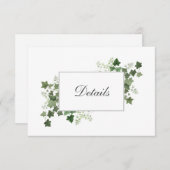 Ivy en Fern bruiloft details behuizing Kaart (Voorkant / Achterkant)