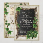 Ivy et Willow Wedding Invitations (Devant / Derrière)
