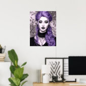 Ivy in Lavendel Fantasy Fine Art Poster (Thuiskantoor)