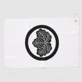 Ivy leaf in cirkel golfhanddoek (Horizontaal)