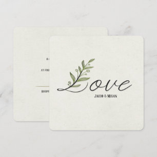 Ivy Leaf Love trouwuitnodiging Kaart