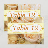 Ivy Mariage Rose Réception Table Numéro Cartes (Devant / Derrière)