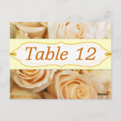 Ivy Mariage Rose Réception Table Numéro Cartes (Dos)