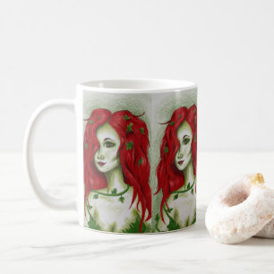 Ivy Nimf Schattig Roodharig Vrouwenportret Fantasi Koffiemok