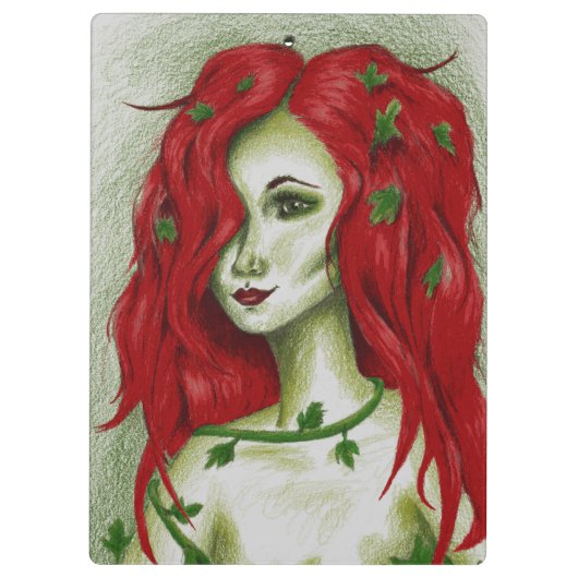 Ivy Nymph Redhead Fantasy Original Art Cliboard Klembord (Achterkant)