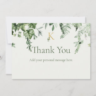 Ivy & Sage Monogram Bruiloft Bedankkaart