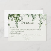 Ivy & Sage trouwgegevens Informatiekaartje (Voorkant / Achterkant)