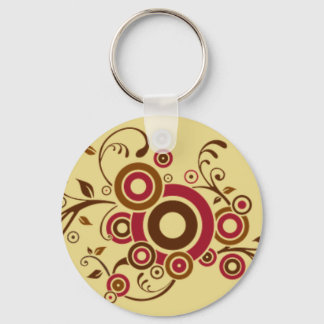 Ivy Scroll Button Sleutelhanger