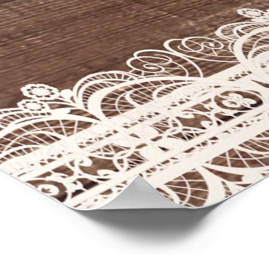 Ivy & String Lights Mason Jar Rustic Poster Banner (Hoek)