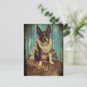 Ivy the Boston Terrier Briefkaart (Staand voorkant)