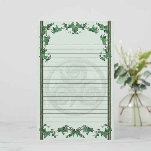 Ivy Triskel Lined Briefpapier (Staand voorkant)