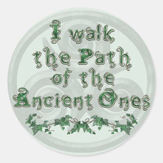 Ivy Triskel Ronde Sticker (Voorkant)