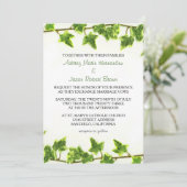 Ivy vert - Faire-part de mariage (Debout devant)