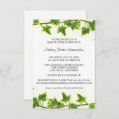 Ivy vert - Invitation Baby shower 3x5 (Devant / Derrière)