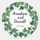 Ivy Wedding Ronde Sticker (Voorkant)