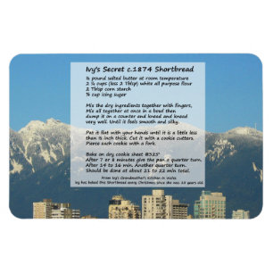Ivy's 1874 Shortbrood Recipe Magnet Magneet