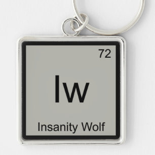 Iw - Gekheid Wolf Scheikunde Element Symbool Meme  Sleutelhanger