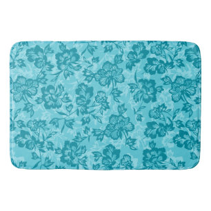 Iwalani Hawaiian Blauwgroen Floral Badmat