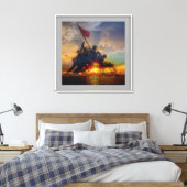 Iwo Jima-afbeelding Canvas Afdruk (Insitu (Slaapkamer))
