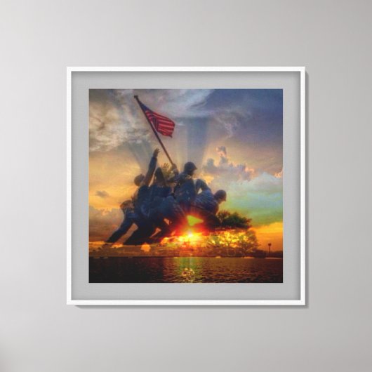 Iwo Jima-afbeelding Canvas Afdruk (Voorkant)