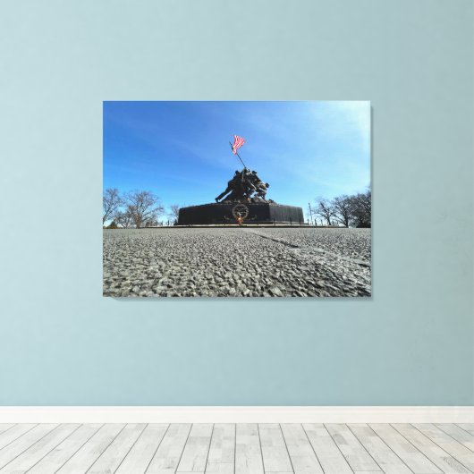 Iwo Jima Impression En Toile Étendue (Insitu (Plancher de Bois))