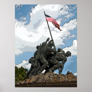 Iwo Jima - Posterized Poster