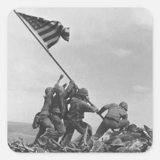 Iwo Jima Vierkante Sticker (Voorkant)