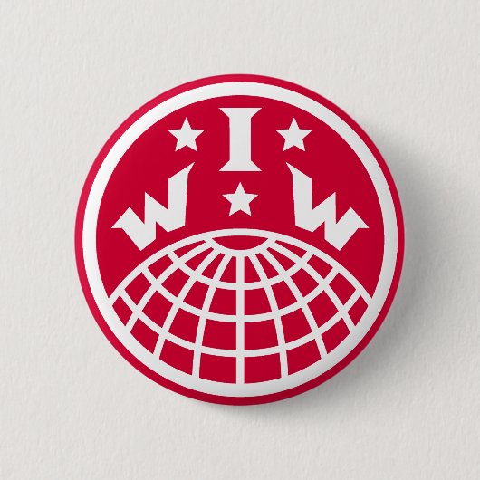IWW Logo Ronde Button 5,7 Cm (Voorkant)