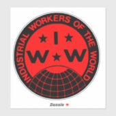 IWW Logo - Wobblies Sticker (Vel)
