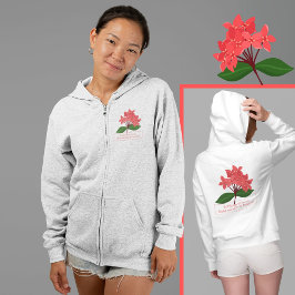 Ixora Coccinea, bloem van Maha Sarakham Hoodie