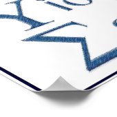 IXOYE-akrostisch (blauw) Poster (Hoek)