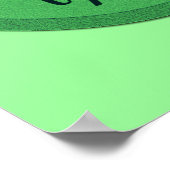 IXOYE Christelijk vissymbool - groen perkament Poster (Hoek)