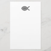 IXOYE Christelijk vissymbool - Steeneffect Briefpapier (Voorkant)