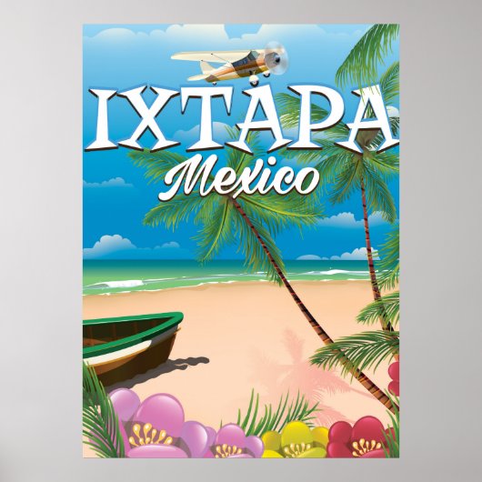 Ixtapa Mexico strandposter Poster (Voorkant)