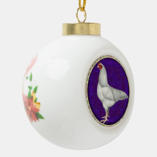 Ixworth Rooster Keramische Bal Ornament (Links)