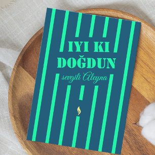 iyi ki doğdun carte de voeux d'anniversaire turque