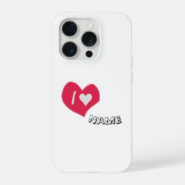 “I🤍You Heart – Cute Romantic Gift Design” iPhone 15 Pro Hoesje