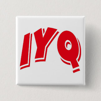 IYQ VIERKANTE BUTTON 5,1 CM