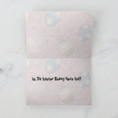 Iz Da Lapin Pâques Ici Pourtant Carte De Voeux (Intérieur)