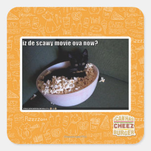 Iz de scawy film eicellen nu? vierkante sticker