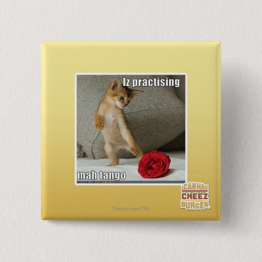 Iz die mah tango oefent vierkante button 5,1 cm (Voorkant)